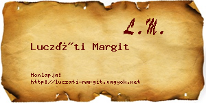 Luczáti Margit névjegykártya